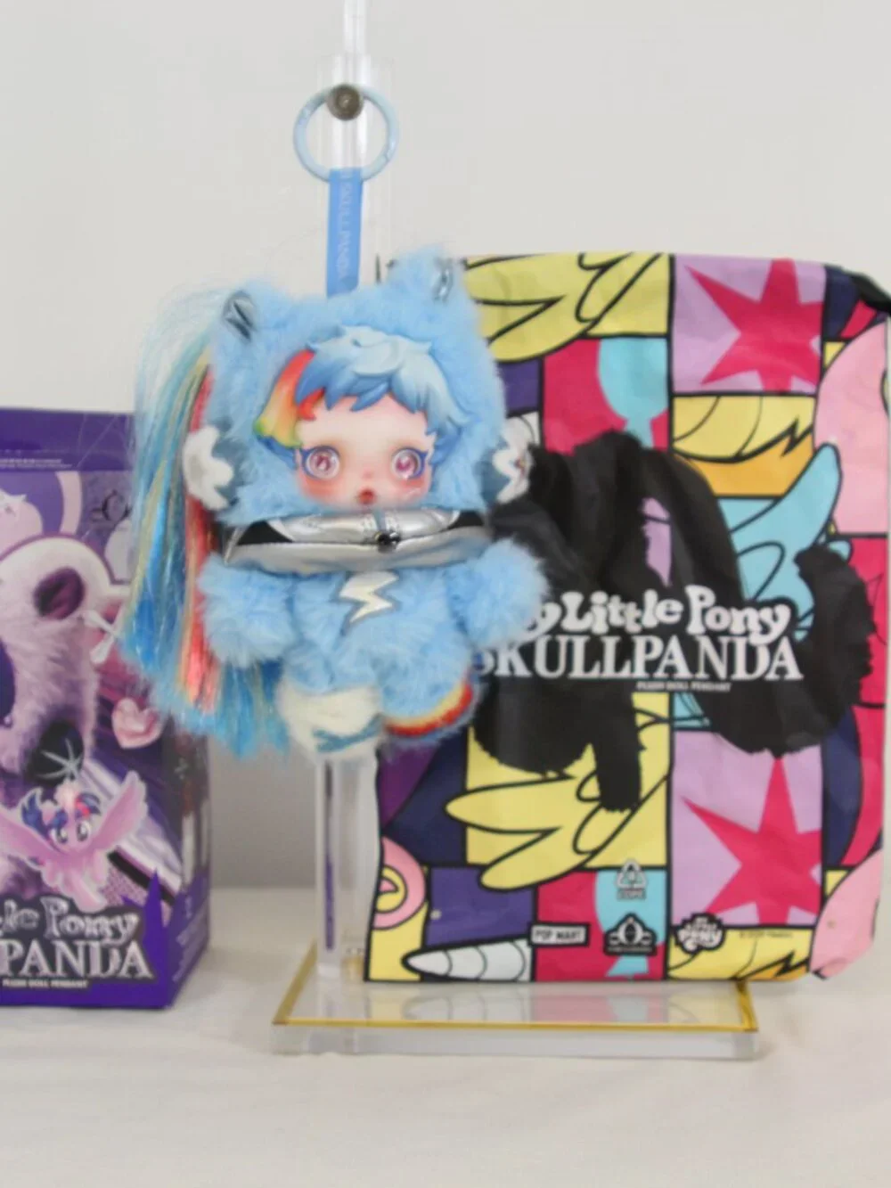 POP MART SKULLPANDA x My Little Pony Rainbow Dash Plush Pendant